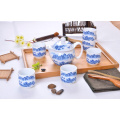 Haonai wholesale elegant ceramic tea pot custom milk pot milk cup set sugar pot set with custom design